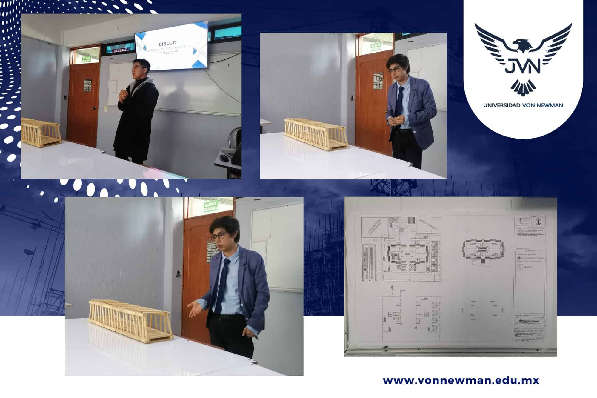 Presentacion de Dibujo Arquitectonico de estudiantes de Universidad von newman